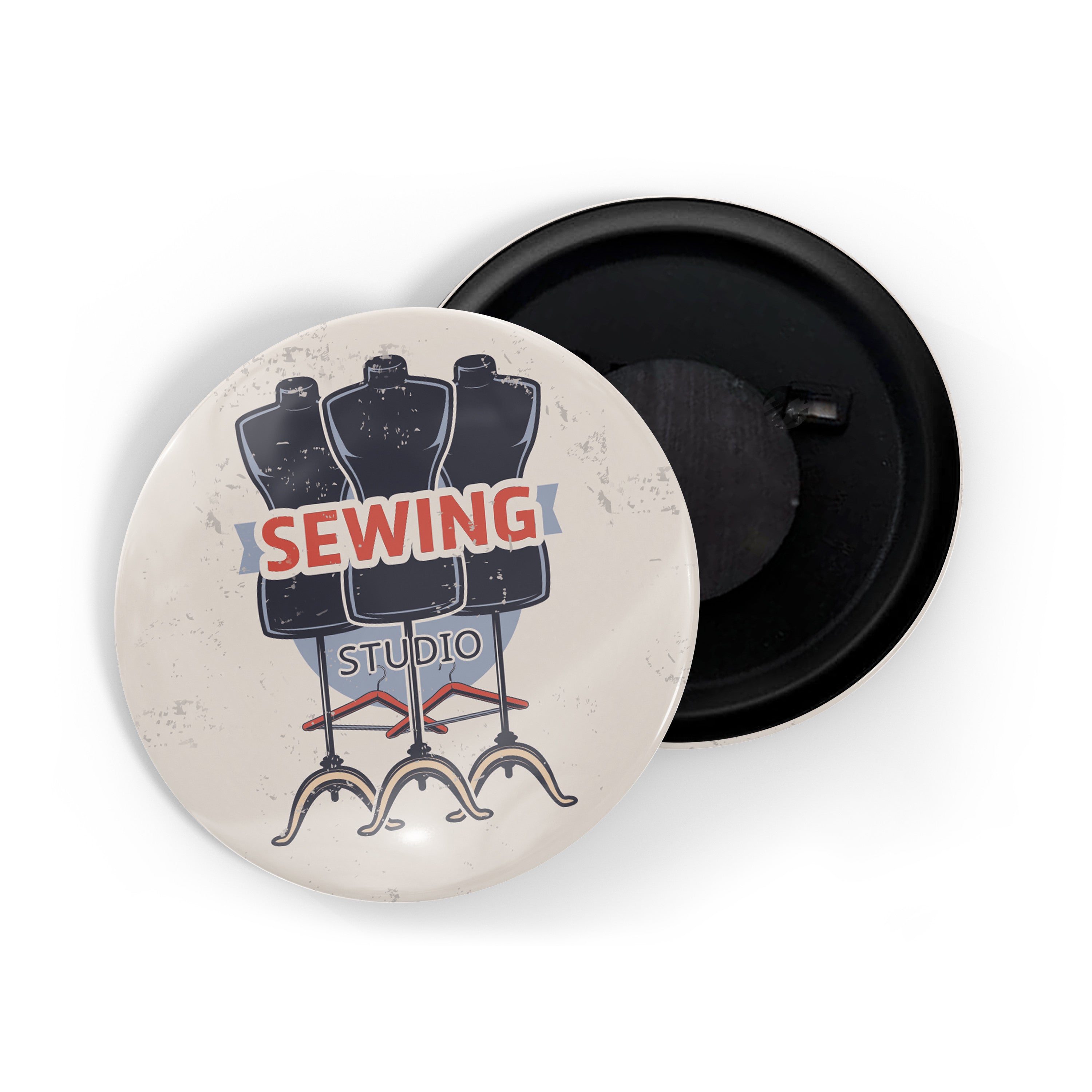 dhcrafts Fridge Magnet Multicolor Sewing Studio D1 Glossy Finish Design Pack of 1 (58mm)